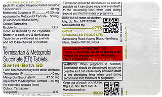 Sartel Beta 50 Tablet 15