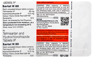 Sartel H 80 Tablet 15