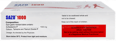 Sazo 1000 Tablet 15 Sazo 1000 Tablet 15