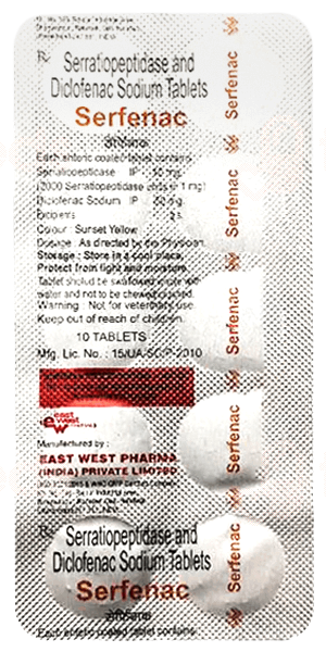 Serfenac 50/10 Mg Tablet 10