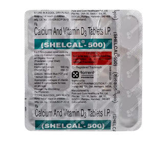Shelcal 500 Mg/250iu Tablet 15