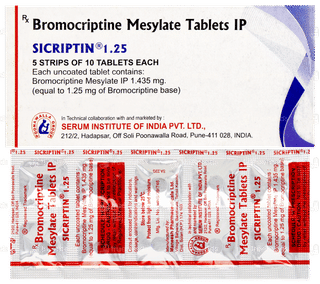 Sicriptin 1.25 Tablet 10