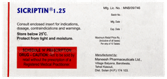Sicriptin 1.25 Tablet 10 Sicriptin 1.25 Tablet 10