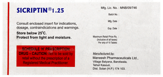 Sicriptin 1.25 Tablet 10