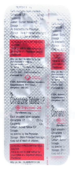 Sigcinar 25 Mg Tablet 10 Sigcinar 25 Mg Tablet 10