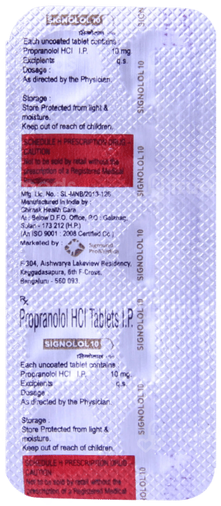 Signolol 10 Tablet 10