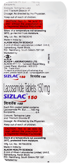 Sizlac 150 Tablet 10 Sizlac 150 Tablet 10