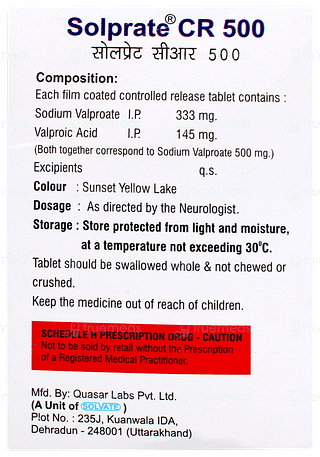 Solprate Cr 500 Tablet 10
