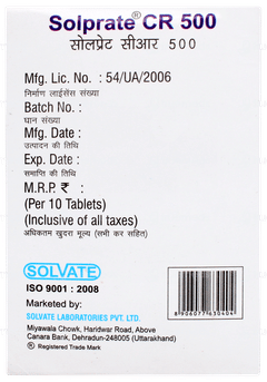 Solprate Cr 500 Tablet 10 Solprate Cr 500 Tablet 10
