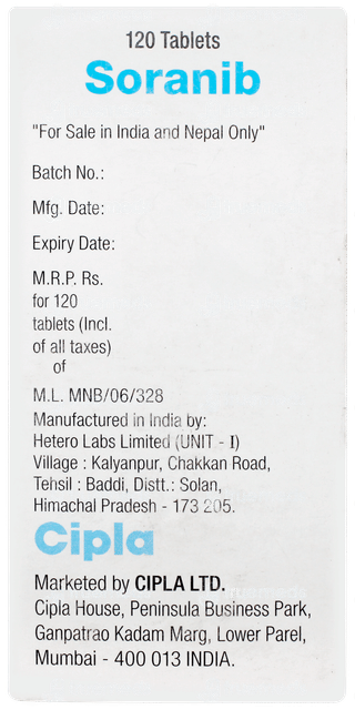 Soranib Tablet 120