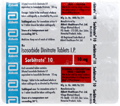 Sorbitrate 10 Tablet 50 Sorbitrate 10 Tablet 50