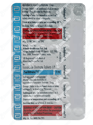 Sorbitrate 5 MG Tablet 50