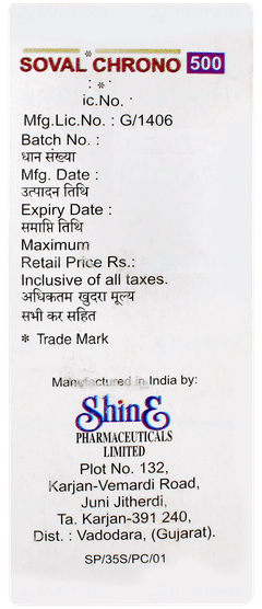 Soval Chrono 500 Tablet 10 Soval Chrono 500 Tablet 10