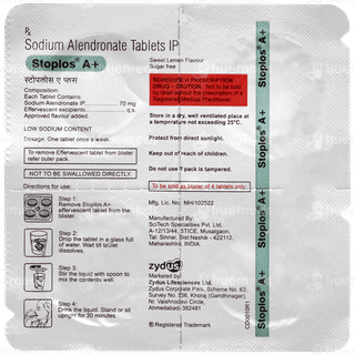 Stoplos A+ Lemon Flavour Sugar Free Effervescent Tablet 4