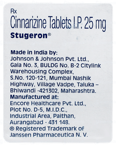 Stugeron Tablet 25 Stugeron Tablet 25
