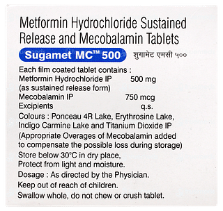 Sugamet Mc 500 Tablet 10