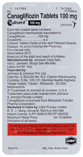 Sulisent 100mg Tablet 10