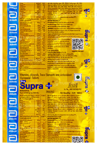 New Supra Plus Tablet 15