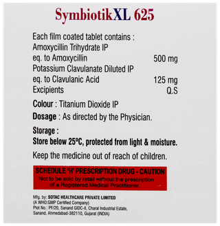 Symbiotik Xl 625 Tablet 10