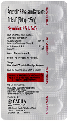 Symbiotik Xl 625 Tablet 10