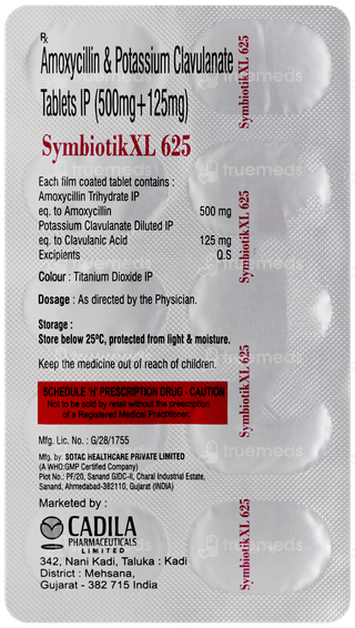 Symbiotik Xl 625 Tablet 10
