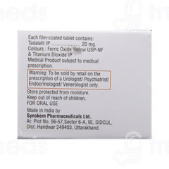 Tadact 20 MG Tablet 10