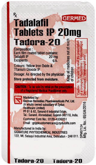 Tadora 20 Mg Tablet 4