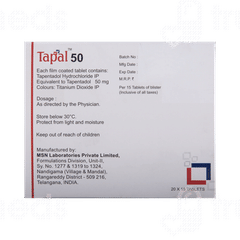 Tapal 50 Mg Tablet 15