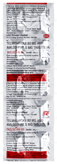 Tazloc Am 80 Tablet 10 Tazloc Am 80 Tablet 10