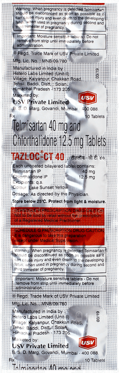 Tazloc Ct 40 Tablet 10 Tazloc Ct 40 Tablet 10