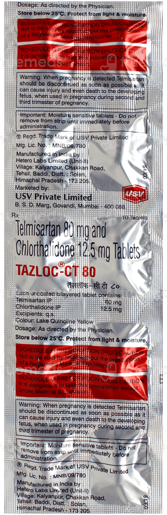 Tazloc Ct 80 Tablet 10 Tazloc Ct 80 Tablet 10