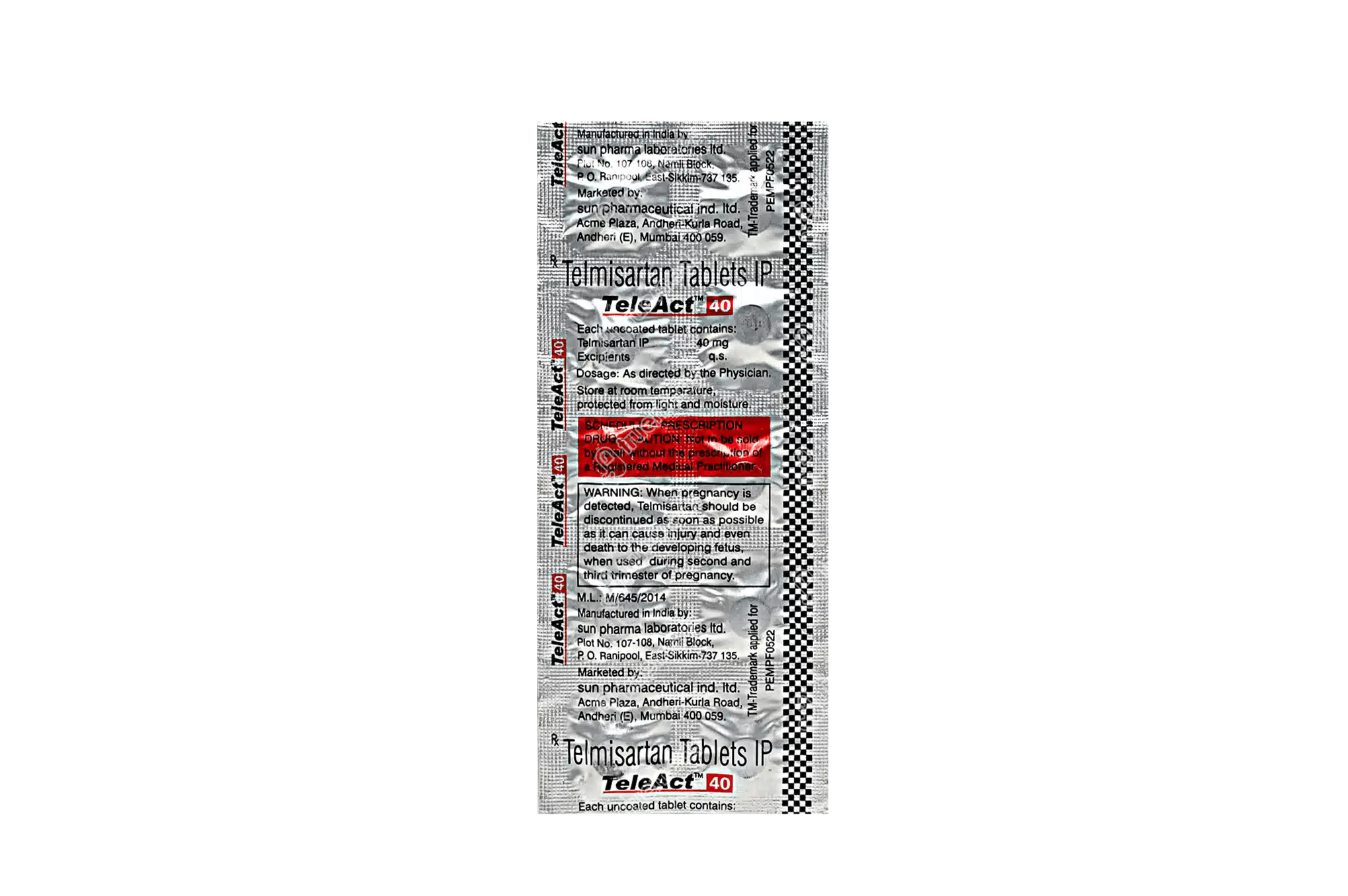 Teleact 40 Mg Tablet 10 - Uses, Side Effects, Dosage, Price | Truemeds