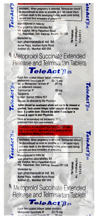 Teleact Beta 25 Tablet 10