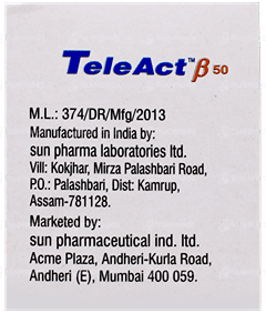 Teleact Beta 50 Tablet 10 Teleact Beta 50 Tablet 10