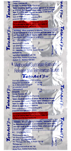 Teleact Beta 50 Tablet 10 Teleact Beta 50 Tablet 10