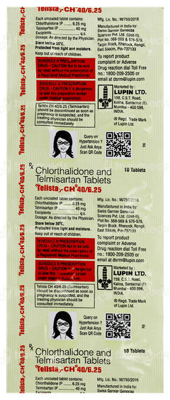 Telista Ch 40/6.25 Tablet 10 Telista Ch 40/6.25 Tablet 10