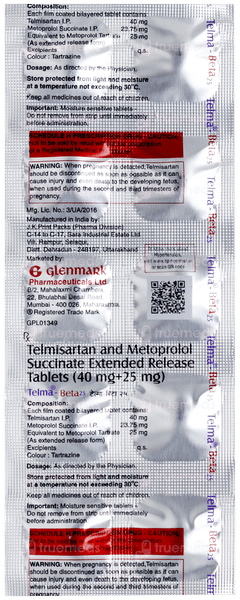 Telma Beta 25 Tablet 10 Telma Beta 25 Tablet 10