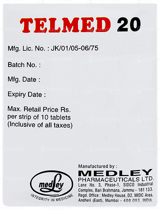 Telmed 20 Tablet 10