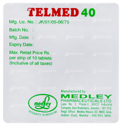 Telmed 40 Tablet 10