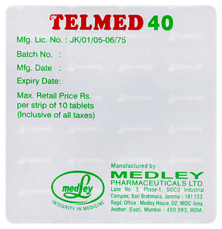 Telmed 40 Tablet 10