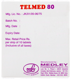 Telmed 80 Tablet 10 Telmed 80 Tablet 10