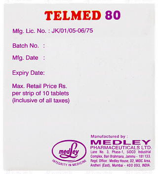 Telmed 80 Tablet 10