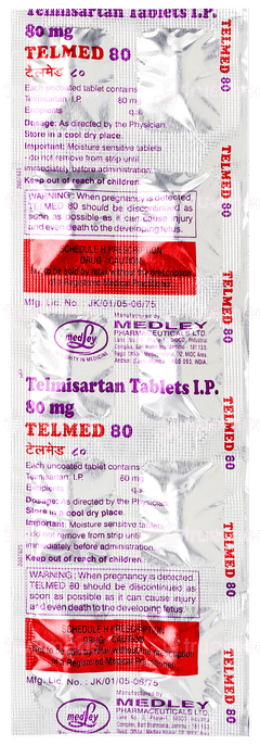 Telmed 80 Tablet 10 Telmed 80 Tablet 10