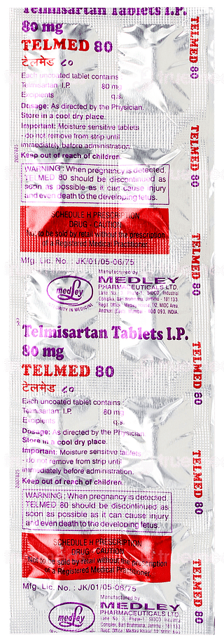 Telmed 80 Tablet 10