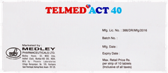 Telmed Act 40 Tablet 10 Telmed Act 40 Tablet 10