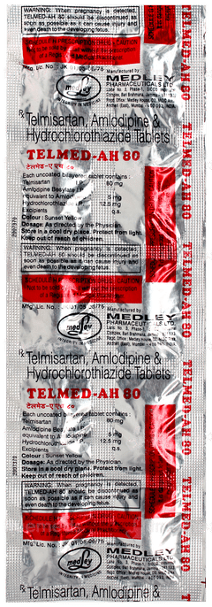 Telmed Ah 80 Tablet 10 Telmed Ah 80 Tablet 10