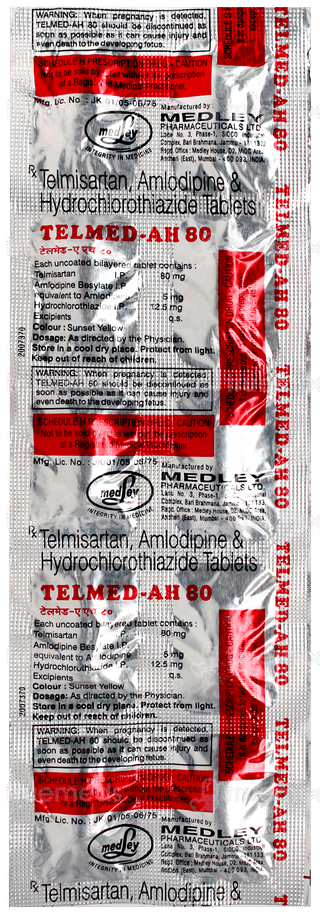 Telmed Ah 80 Tablet 10