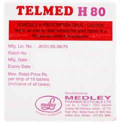 Telmed H 80 Tablet 10 Telmed H 80 Tablet 10