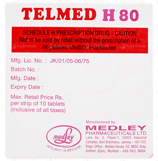 Telmed H 80 Tablet 10
