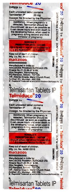 Telmiduce 20 Tablet 10